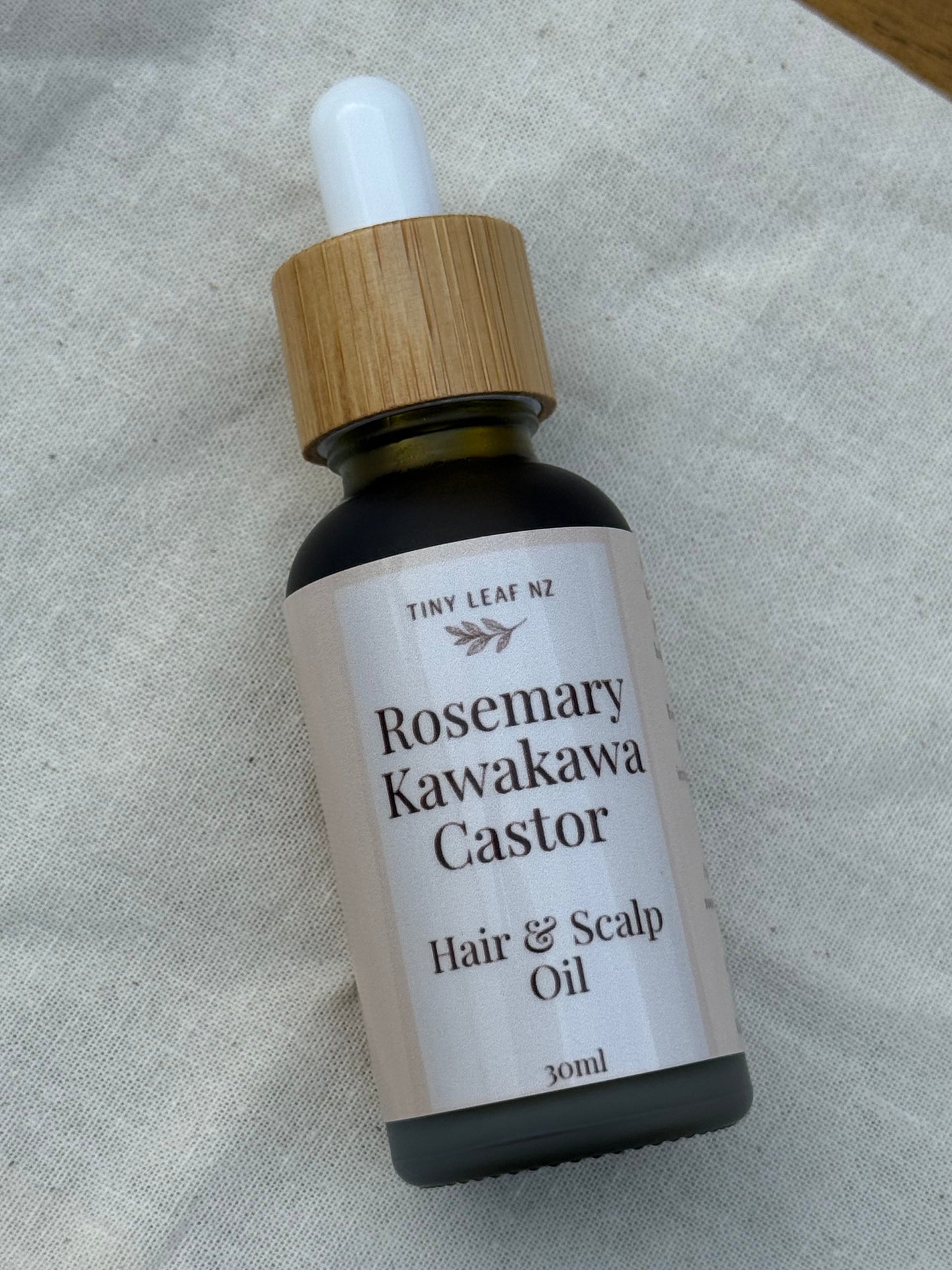 Rosemary Castor + Kawakawa Hair & Scalp Oil with Massage Brush