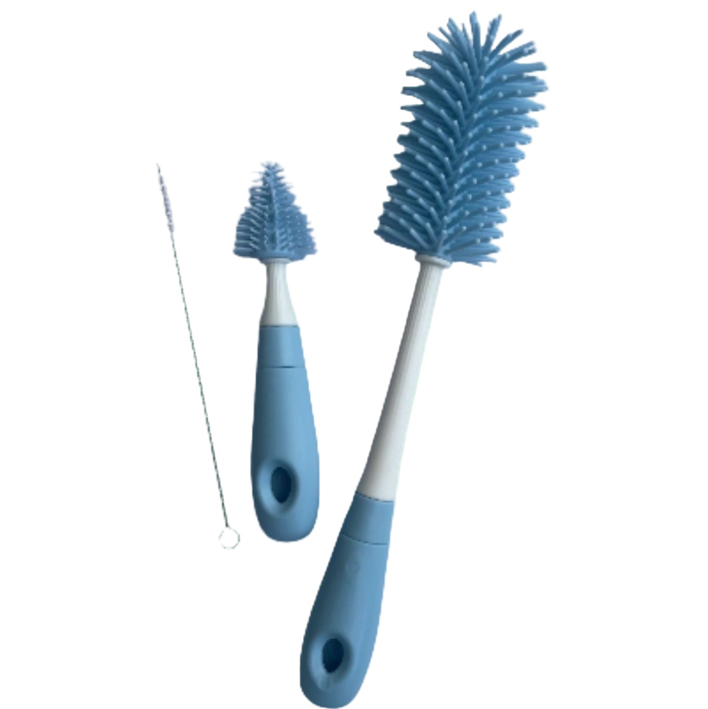 Silicone Bottle Brush Set 3-Pack - For Bottles, Teats & Straws