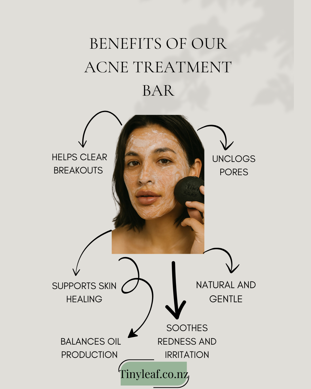 Acne Kawakawa + Charcoal Treatment Bar | Low-Tox Face + Body Cleanser