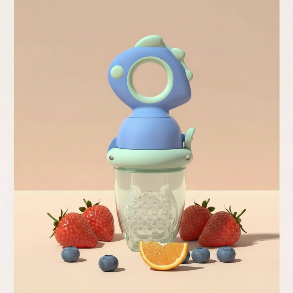 Fruit Food Feeder with Twist Top - Safe Self-Feeding & Teething