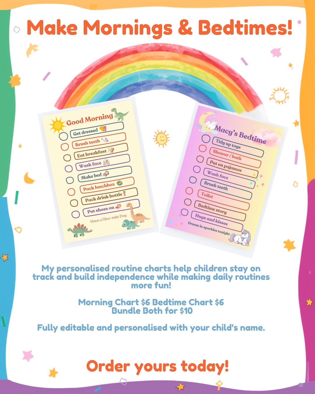 Kids Routine Charts – Brighter Days