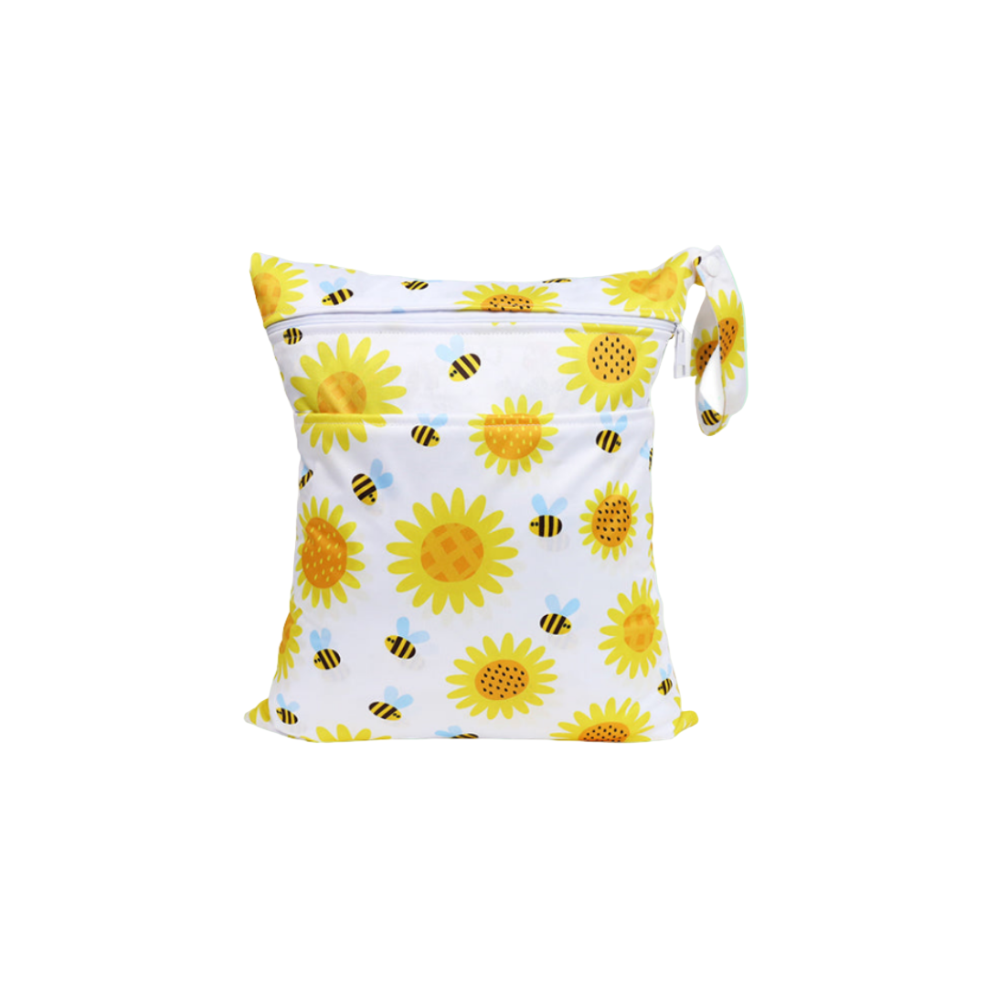 Reusable Wet Bags for Cloth Nappies - Dual Compartment, Waterproof