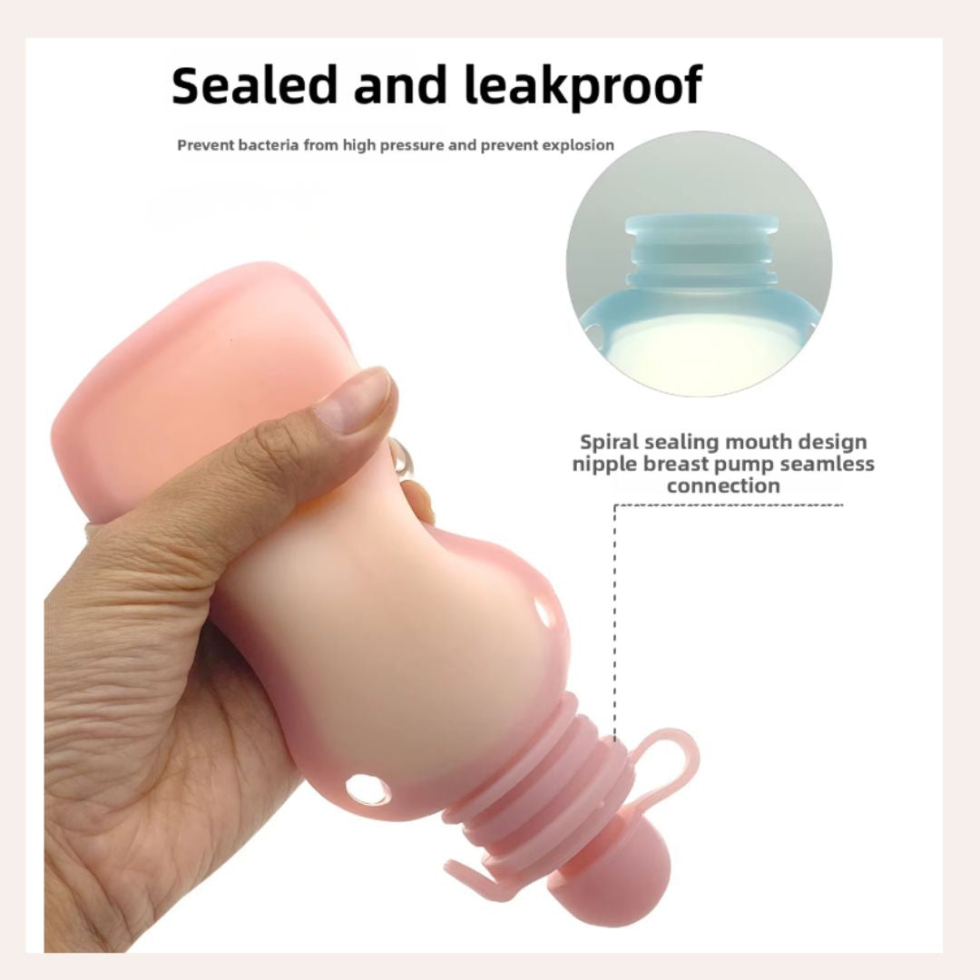 Reusable Silicone Food Pouches 150ml - For Milk, Purees & Snacks