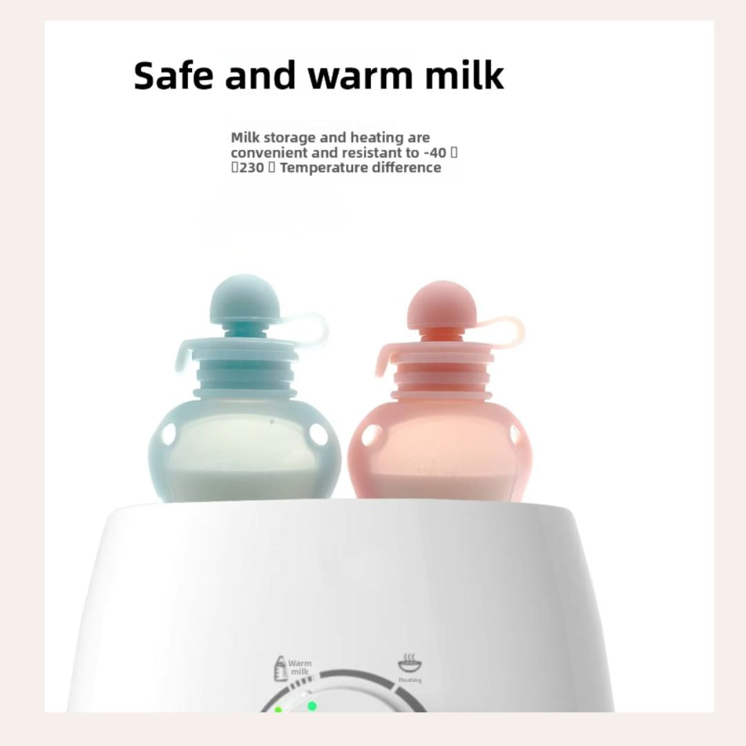 Reusable Silicone Food Pouches 150ml - For Milk, Purees & Snacks