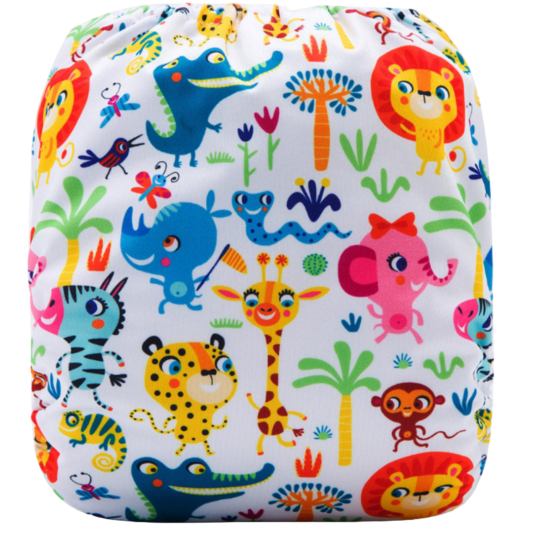 Reusable Cloth Nappies - One Size Fits 3-17kg with Bamboo Insert
