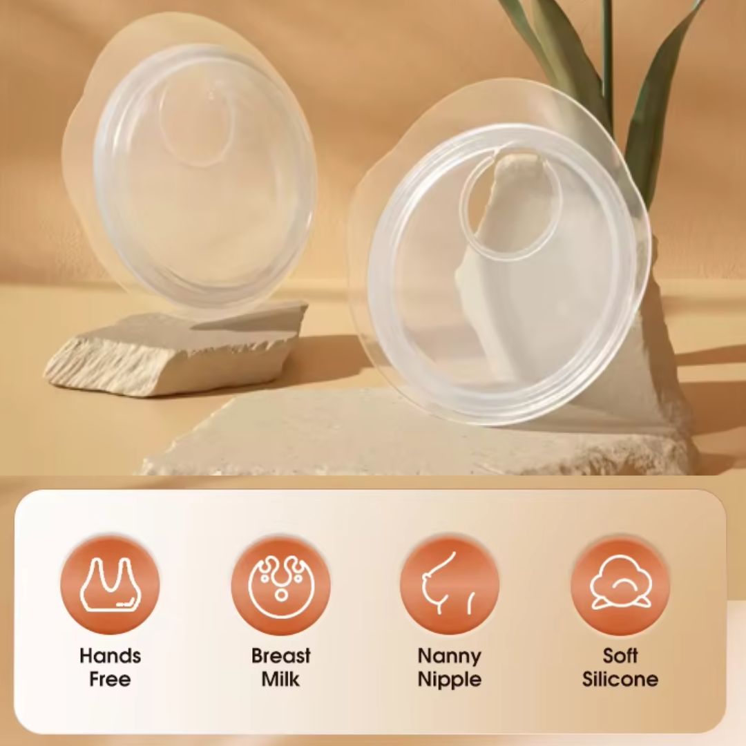 Silicone Breast Milk Collectors - Wearable Milk Catchers 2 Pack