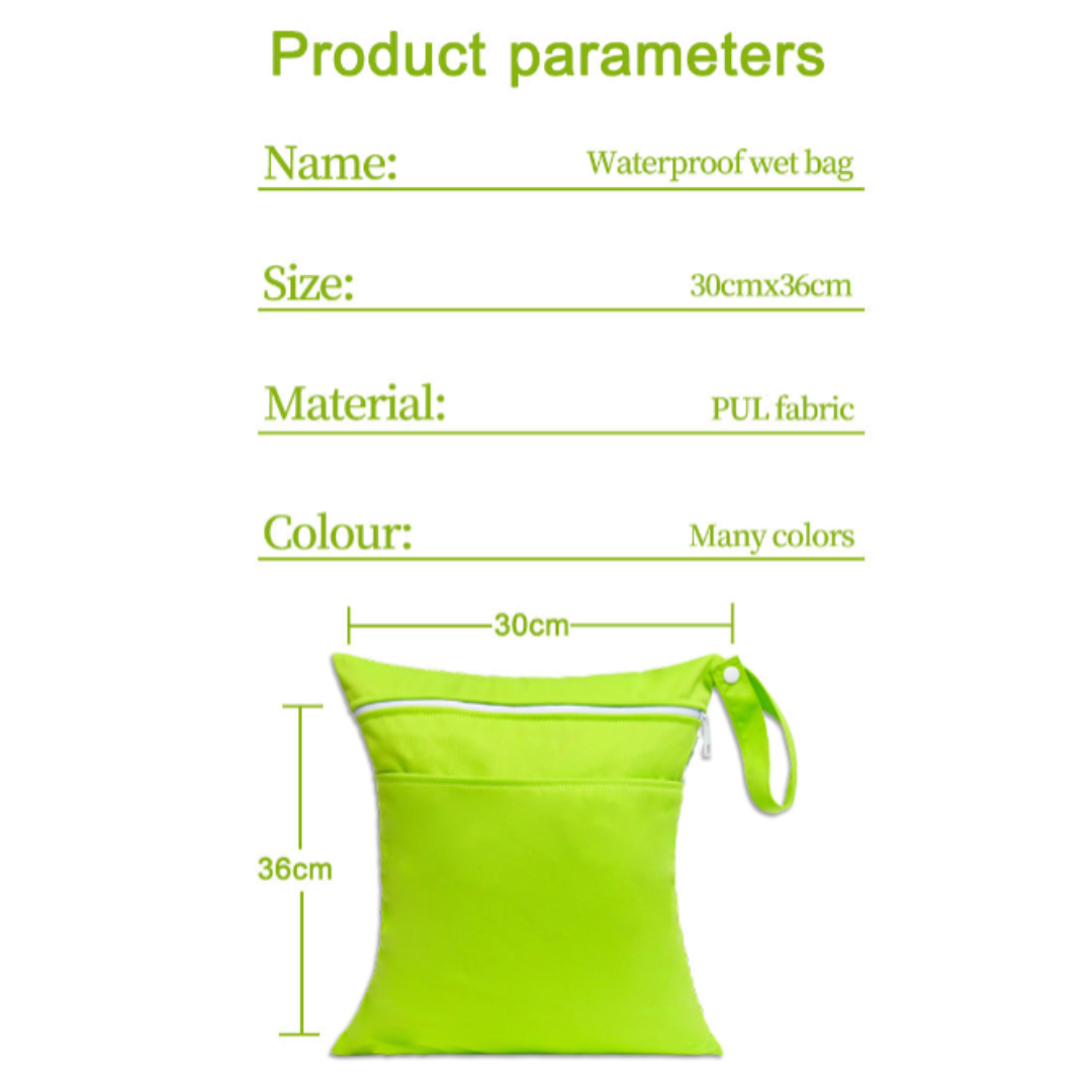 Reusable Wet Bags for Cloth Nappies - Dual Compartment, Waterproof