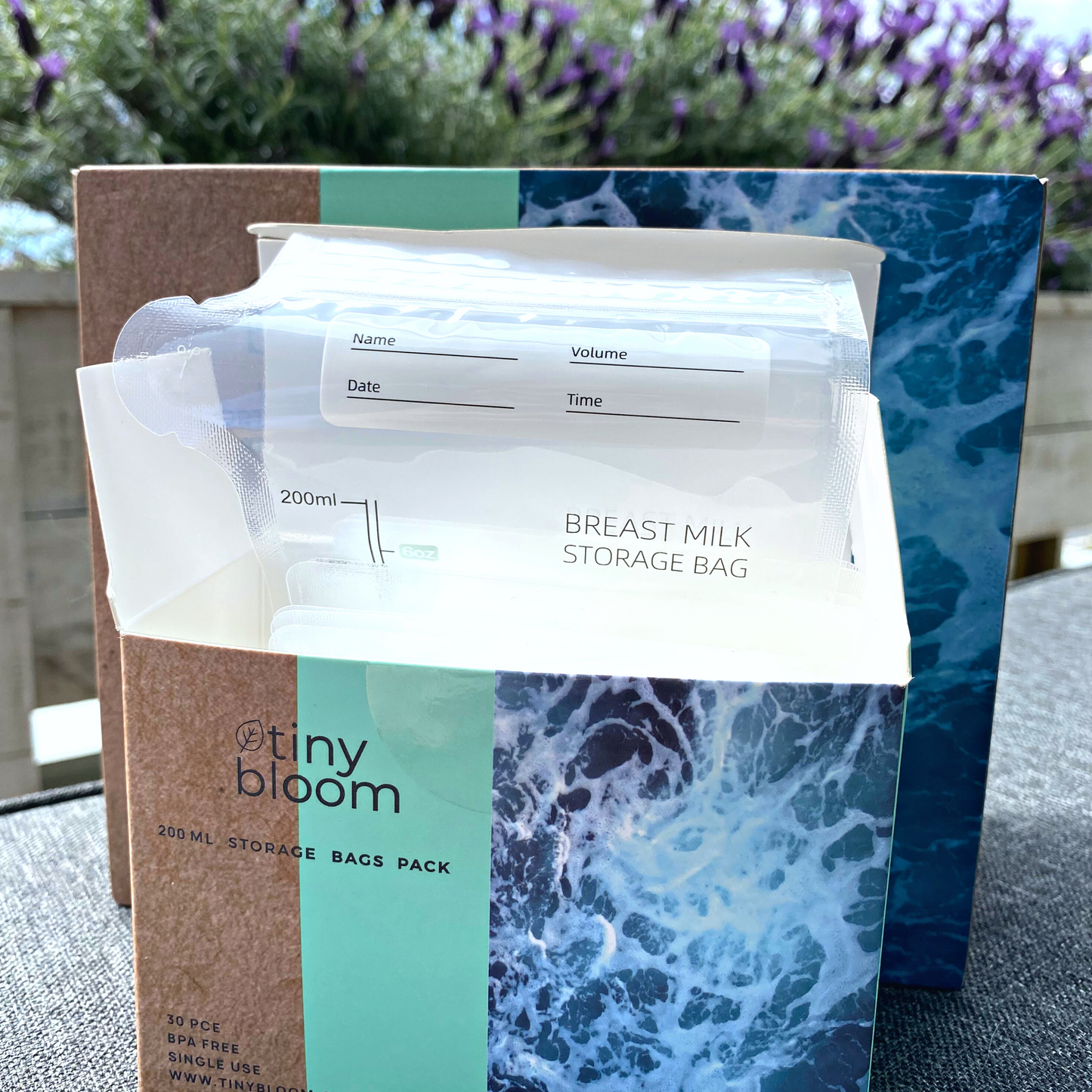 Breast Milk Storage Bags 200ml - 30 Pack, Pre-Sterilized, BPA-Free